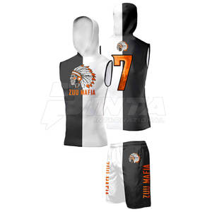 Ensemble d'uniformes de football américain de haute qualité Matériau durable avec pantalon rembourré respirant et manches courtes - Product Image 3