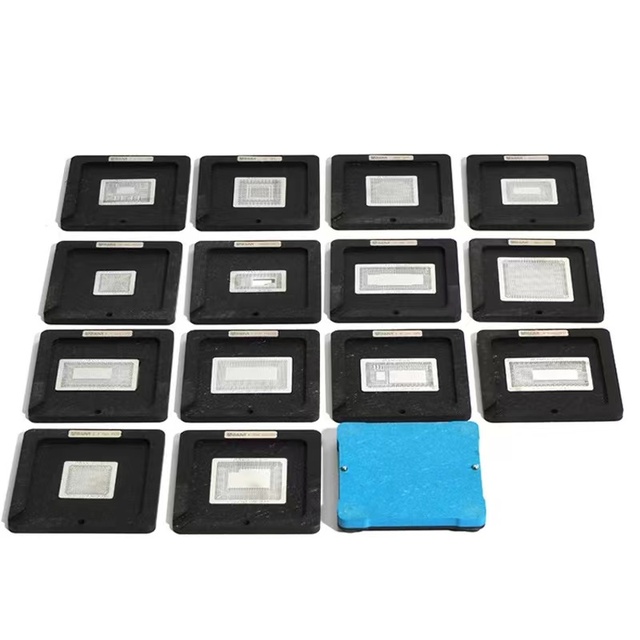 14 In1 Macbook Ball Planting Platform CPU GPU PCH Reballing Station Kit and Stencils Magnetism Lock Repair Jigs Fixtures DS-201A