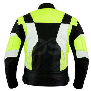 Chaqueta de Motociclista de Cuero Vacuno de Alta Calidad para Invierno, Servicio OEM, Ligera, Transpirable, MOQ Bajo - Product Image 2