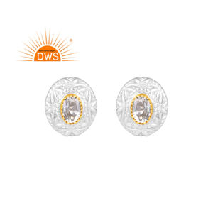 Venta caliente fina plata esterlina cristal Natural cuarzo piedra preciosa Stud pendiente joyería personalizada para mujer regalo para ella - Product Image 1