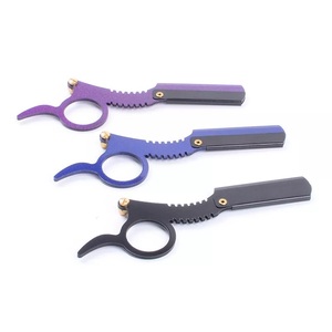 Rasoir à lame droite en acier inoxydable de haute qualité pour barbiers et salons, gris rocheux - Product Image 2