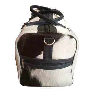 Bolsa de Viaje de Cuero Genuino de Piel de Vaca de Grano Completo, Bolsa de Lona de Fin de Semana con Cierre, Reutilizable, Portátil, de Gran Capacidad, con Compartimentos y Bolsillos - Product Image 5