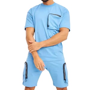 Ensemble de survêtement pour homme personnalisé en coton 100% imperméable et coupe-vent à carreaux, 2 pièces, streetwear d'automne - Product Image 1