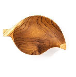 Assiette à feuilles en bois exigeante Design fantaisie dîner en bois pour enfants assiette à feuilles d'acacia naturel enfants alimentation look de luxe - Product Image 6