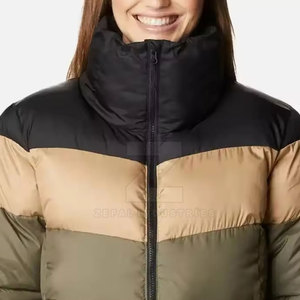 New Arrival Women Winter Solid <b>Zipper</b> Breathable Puffer Jacket Long Sleeve Front Logo Low Price Made in Pakistan - Product Image 6