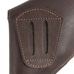 Funda para pistola táctica hecha a medida superventas al por mayor duradera ligera de cuero de vaca con botón de espárrago protección del soporte de la pistola - Product Image 5