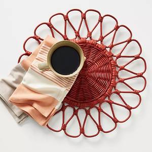 Best Seller Colorful Customized Size <b>Rattan</b> <b>Placemats</b> Round Elegant <b>Rattan</b> Charger Plates Wedding - Product Image 6