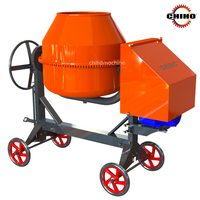Bétonnières miniatures durables CHIHO, capacité du tambour de 200/350/450 litres, puissance de mélange de 2 m³/h 1 kW pour la construction, diesel/essence