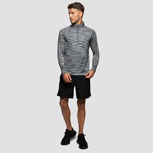 Camiseta Trail Manga Larga Slim Fit 1/4 Cremallera Hombre-Logo Reflectante, Ligero, Transpirable, Negro - Product Image 3