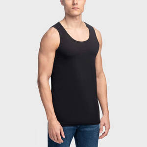 เสื้อกล้ามผ้าฝ้าย 100% สําหรับผู้ชายสไตล์ถนนใหม่ขนาดบวก / เสื้อกล้ามผู้ชายออกกําลังกายแบบระบายอากาศแบบกําหนดเอง - Product Image 1