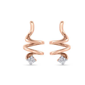 ต่างหูเพชรทรงเกลียว - Product Image 3