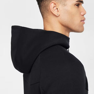 Sweat-shirt à capuche Windrunner unisexe 100% coton avec fermeture éclair intégrale manches utilitaires avec poche coupe-vent brodé Applique solide automne - Product Image 6