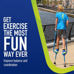 Zancos para caminar de altura ajustable para niños, juguetes de equilibrio resistentes para exteriores, fácil montaje para juego activo - Product Image 3