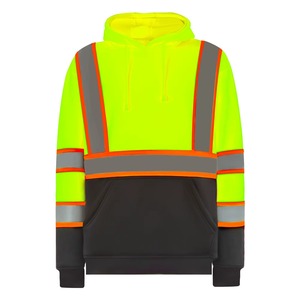 Sweat à capuche personnalisé réfléchissant de sécurité de qualité haute visibilité Polyester coton unisexe pull sweat hommes sweats à capuche avec réflecteur - Product Image 5