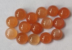 Piedra lunar de melocotón natural Cabujón redondo de 3mm Parte posterior plana-Calidad superior Cabujón de piedra lunar de melocotón llamativo Piedra preciosa redonda suelta - Product Image 4