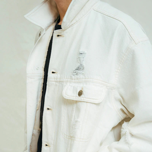 Nuevo diseño Jeans Abrigos Botón Bolsillo Chaqueta de mezclilla para hombre Otoño Invierno Streetwear Ropa Chaqueta de mezclilla para hombre Servicio OEM - Product Image 3