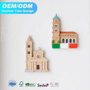 Aimant de réfrigérateur en résine personnalisé avec photo souvenir du Jardin du Palais de Versailles en <span class=keywords><strong>France</strong></span> avec bordure dorée - Product Image 1