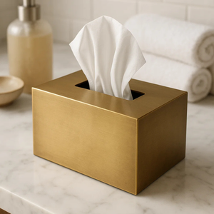 Couvercle de boîte à mouchoirs en laiton décoratif fait à la main de qualité supérieure accessoire de maison de luxe sur l'approvisionnement en gros d'usine à forte demande - Product Image 3