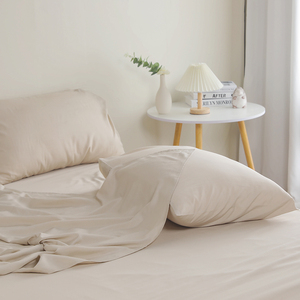 Ensembles de draps de lit en coton bambou couleur personnalisée avec certificat OEKO Queen Size <span class=keywords><strong>drap</strong></span> de haute qualité <span class=keywords><strong>housse</strong></span> de couette - Product Image 4