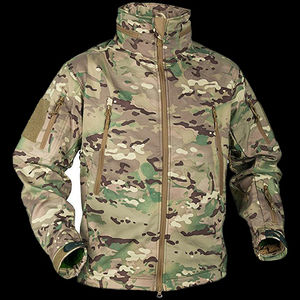 Veste de chasse unisexe printemps, style urbain, en toile, col montant, à capuche, softshell, respirante, imperméable, séchage rapide, logo frontal - Product Image 2