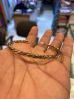 Bracelet de mode fait main en métal 3-Bracelet en laiton argenté en cuivre pour cadeaux