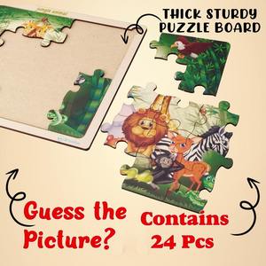 Premium vente en gros en vrac personnalisé oem odm éducatif en bois jungle animal puzzle populaire usine directe puzzle jouets fournisseur - Product Image 2