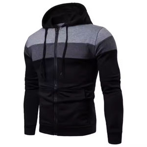 Nueva llegada de los hombres usan sudaderas con cremallera Casual hombres sudaderas con cremallera para la venta en línea por encargo de los hombres sudaderas con capucha 100% algodón polar - Product Image 2