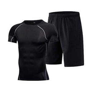 Nuevo precio barato Hombres Conjuntos de compresión Camisa y pantalones de compresión de secado rápido con logotipo personalizado Gimnasio Fitness - Product Image 4