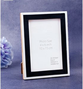 Premium Quality MDF Board <b>Photo</b> <b>Frame</b> With Natural Bone Design & Brass Border Decorative <b>Photo</b> <b>Frame</b> For Home Hotel Room Office - Product Image 6