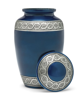Home Craft Exports Luxury Lovely Dark Blue Adult Cremación Urna para cenizas humanas Funeral Cremación Urna Metal de alta calidad 2025 - Product Image 1