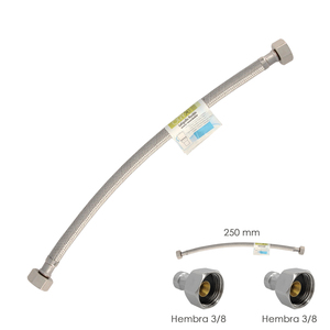 Tubo Flessibile in Acciaio Inox Femmina 3/8 - Femmina 3/8 - 250mm - Product Image 1