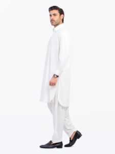 Salwar Kameez pakistanais pour hommes, vêtements de créateur, coupe classique, tenue musulmane traditionnelle moderne pour mariage, Eid, ou bureau. - Product Image 4