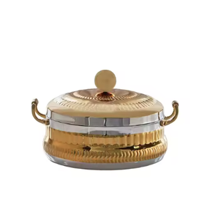 Casserole arabe élégante servant des plats chauds Casserole finie en or de qualité supérieure en vente chaude structurée attrayante - Product Image 6