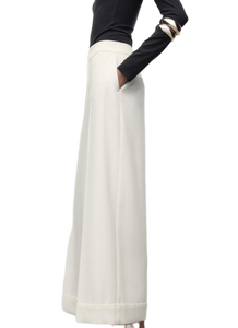 Pantalon formel blanc en coton de qualité supérieure pour femmes professionnel et confortable pour le bureau disponible en vrac - Product Image 5