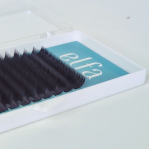 Premium ELFA 0.15mm HY LON FIBER Volume complet Extensions de cils doux naturels Cils simples classiques de haute qualité personnalisés - Product Image 2