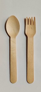 Cuchara de madera desechable de madera de abedul con estilo, utensilios de plástico natural biodegradables ecológicos para uso diario y fiestas, eventos - Product Image 2