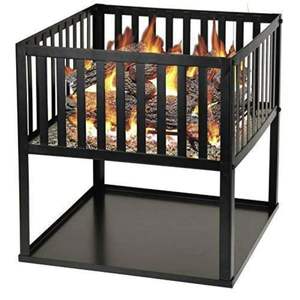 Durable <b>garden</b> iron fire pit bowl with wide <b>burn</b> area and heatproof structure made for backyard fire events - Product Image 3