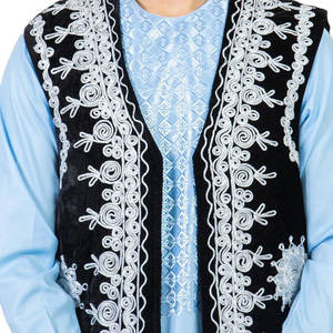 Chaleco bordado tradicional para hombres, prenda de vestir masculina tradicional, de color dorado, muy vendido - Product Image 6