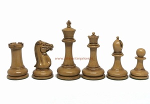 Cổ morphy Vàng cờ vua thiết lập sang trọng gỗ Cờ vua trò chơi với bao bì các tông hộp cho trẻ em - Product Image 3