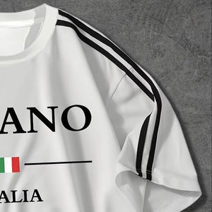 เสื้อยืดคอกลมแขนสั้นผ้าฝ้ายถัก 100% ระบายอากาศได้ดี สีพื้น ไซส์ใหญ่ สำหรับผู้ชาย  โลโก้ปรับแต่งได้ - Product Image 3