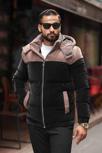 OEM Men's Long Hooded Puffer <b>Poncho</b> Coat Warm Padded <b>Waterproof</b> Casual Outerwear Comfortable Fit for Outdoor Winter Wear - Product Image 4