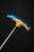BÂTON DE MARCHE EN RÉSINE DE BOIS ANTIDÉRAPANT CONFORTABLE ÉPOXY avec poignée multiforme pour la réadaptation des personnes âgées