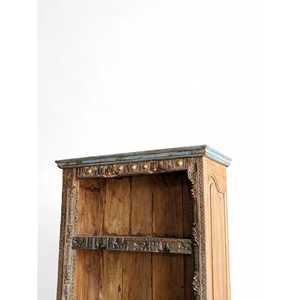 Rustic <b>Wooden</b> Bookshelf for Home Office Living Room Bedroom School Hotel Durable Metal Cabinet for Book Storage - Product Image 3