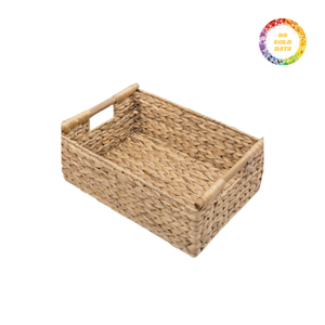 Water Hyacinth <b>Basket</b> and Tray in Various Sizes for Storage and Display with Low Cost and Fine Finish - Product Image 2