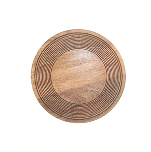 Placas de cargador redondas de madera de mango, diseño rústico Natural para decoración de bodas, uso de artículos para fiestas - Product Image 2
