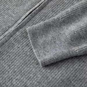 Sudadera con Capucha de Punto de Color Sólido con Doble Cremallera y Logotipo Personalizado para Hombre, Sudadera con Capucha de Lana y Mohair para Hombre, Cálida para Invierno - Product Image 5