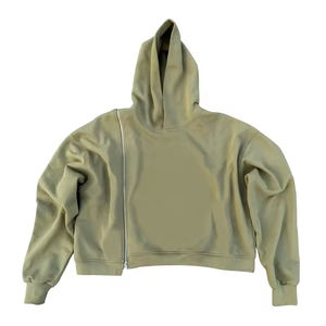 เสื้อฮู้ดซิปผู้ชายปี 2025 เนื้อผ้านุ่มสบาย ทรงครอป คุณภาพสูง สไตล์สตรีทแวร์ กันน้ำได้เต็มรูปแบบ รับสั่งพิมพ์ลายปัก สีพื้น - Product Image 6