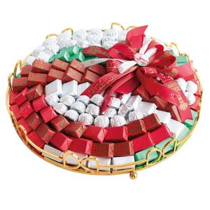 Plateau de service en métal de qualité supérieure Design de luxe Plateau à chocolat de forme ovale plaqué argent pour les mariages et les occasions spéciales - Product Image 6