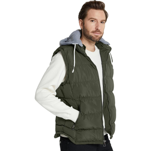 Chaleco Acolchado Sin Mangas para Hombre, Estilo Urbano, Térmico, Suave, Informal, Transpirable, con Bolsillo con Cremallera - Product Image 6