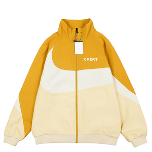 Chaqueta de Forro Polar de Poliéster de Doble Cara Unisex con Logotipo de Marcas Globales, Cuello Alto, Cortavientos Grande, Abrigo de Invierno de Lona con Cremallera Frontal - Product Image 4